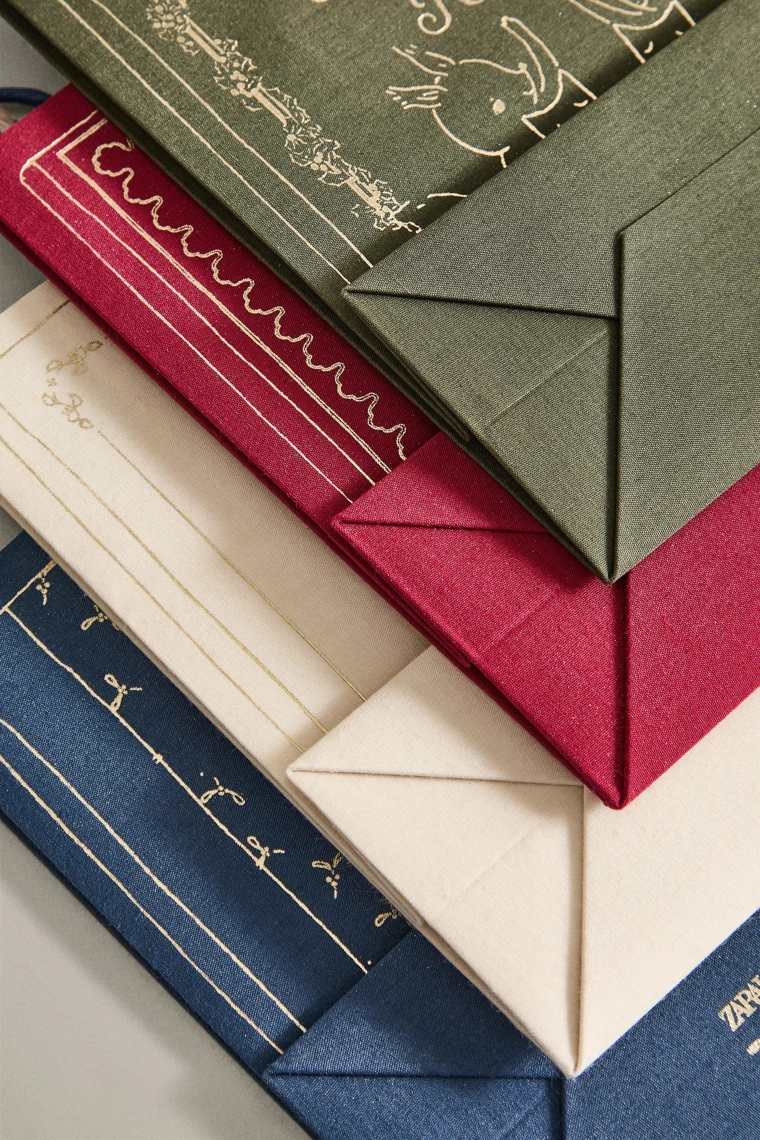 Набор маленьких рождественских книжных сумок (набор из 4)