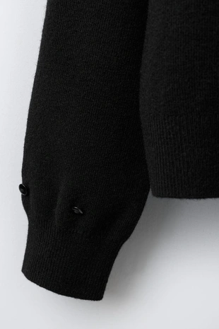 Трикотажный кардиган со съемными перьями- Заказать в России