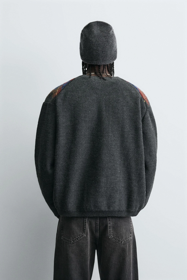 Кардиган с аргайловым узором