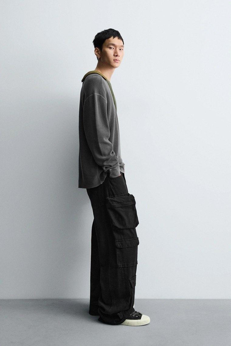 Футболка из махрового трикотажа в стиле washed