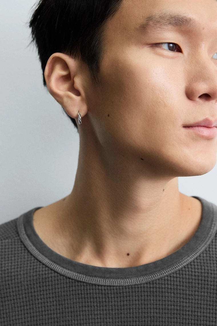 Футболка из махрового трикотажа в стиле washed