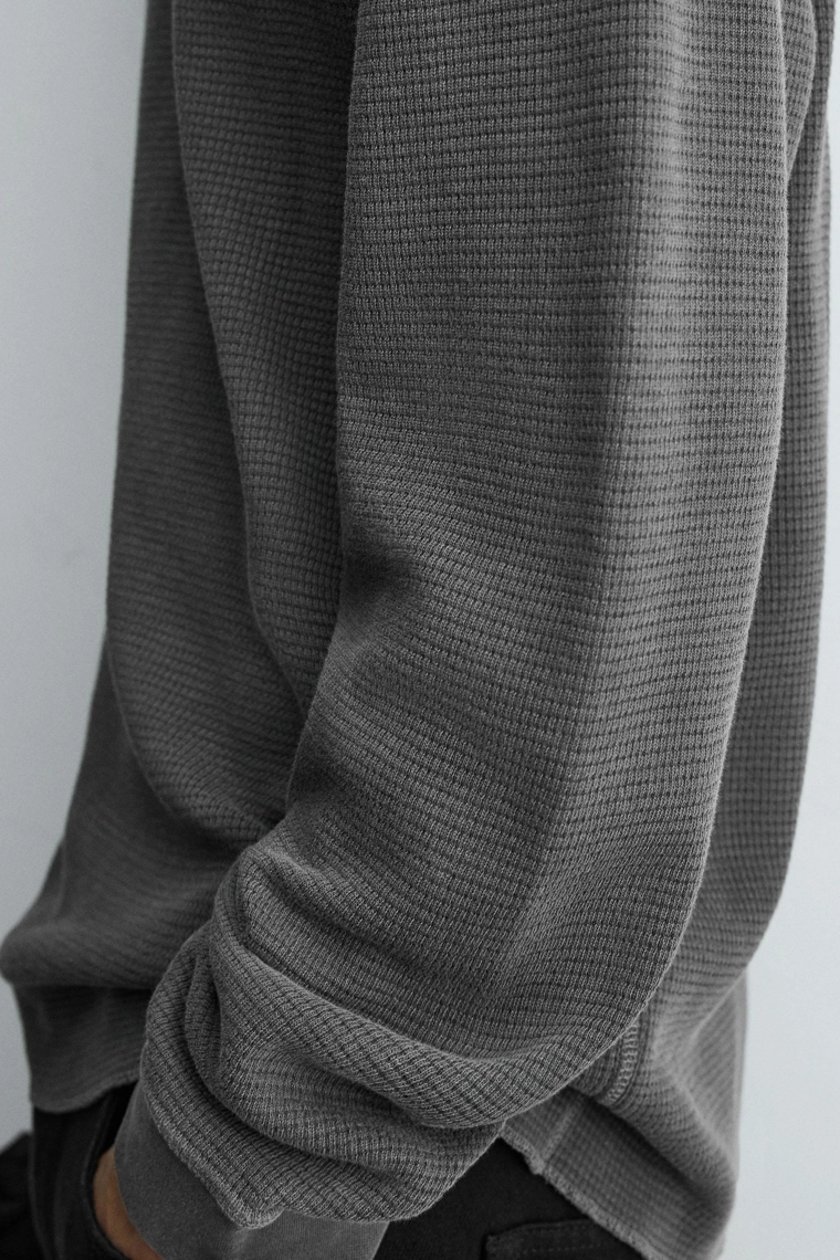 Футболка из махрового трикотажа в стиле washed