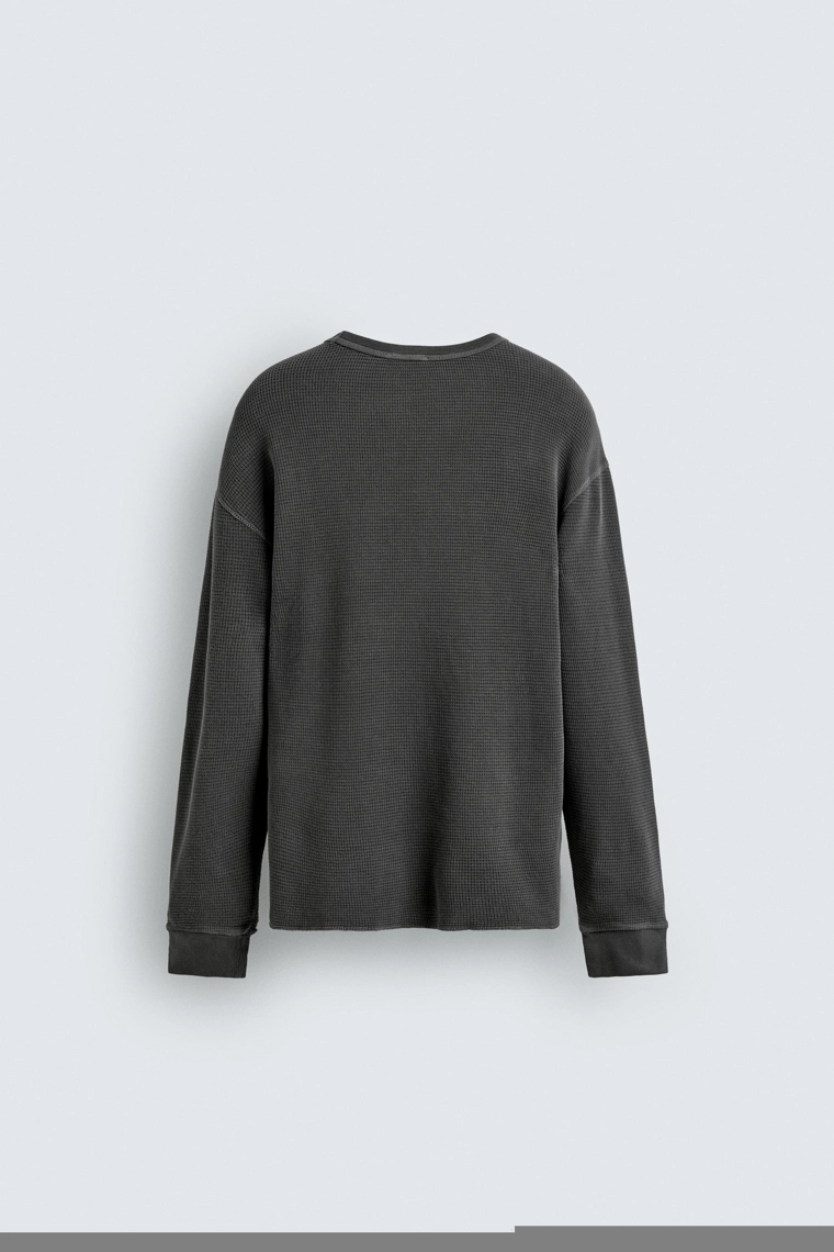 Футболка из махрового трикотажа в стиле washed