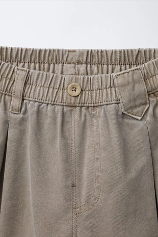 Brown / Taupe | 9959/506/737 - Zara Брюки BALLOON с защипами