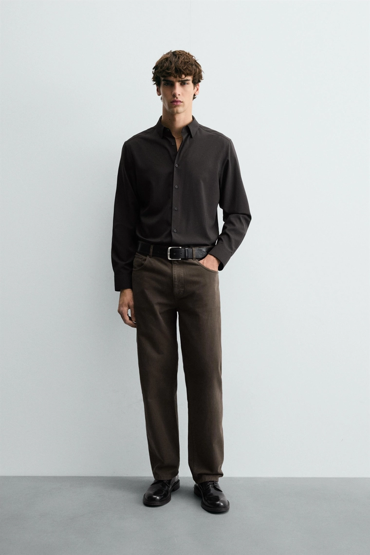 Рубашка с узким кроем