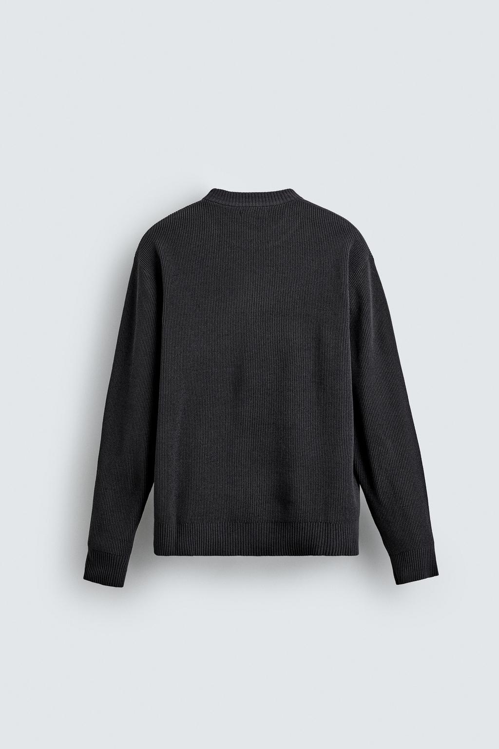 СВИТЕР ИЗ ШЕНИЛЛОВОЙ ТКАНИ С РЕЛЬЕФНЫМ УЗОРОМ