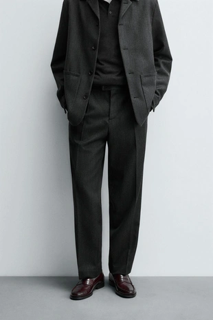 Брюки из 100% шерсти- Заказать в России