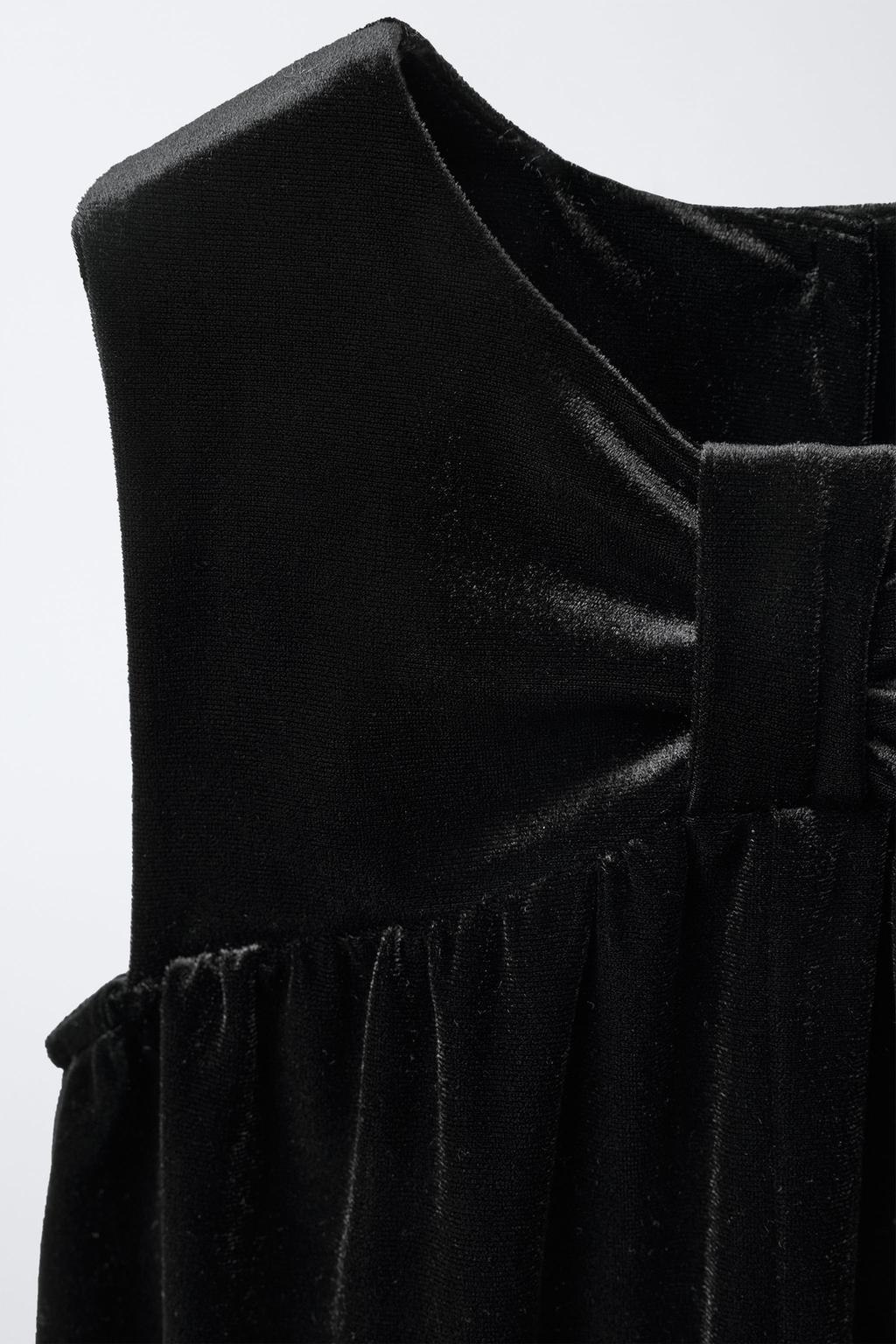 ДЛИННЫЙ БАРХАТНЫЙ КОМБИНЕЗОН С БАНТОМ