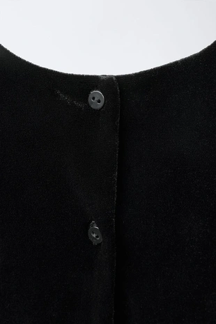 Длинный бархатный комбинезон с бантом- Заказать в России