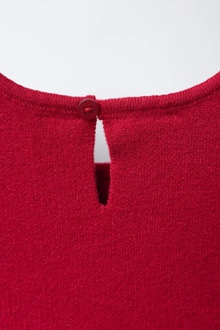 Трикотажное платье с бархатными бантами- Заказать в России