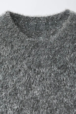 Свитер из ворсистого трикотажа с блестками