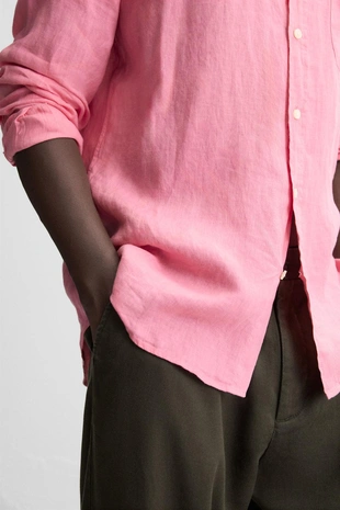 Рубашка из 100% льна- Заказать в России