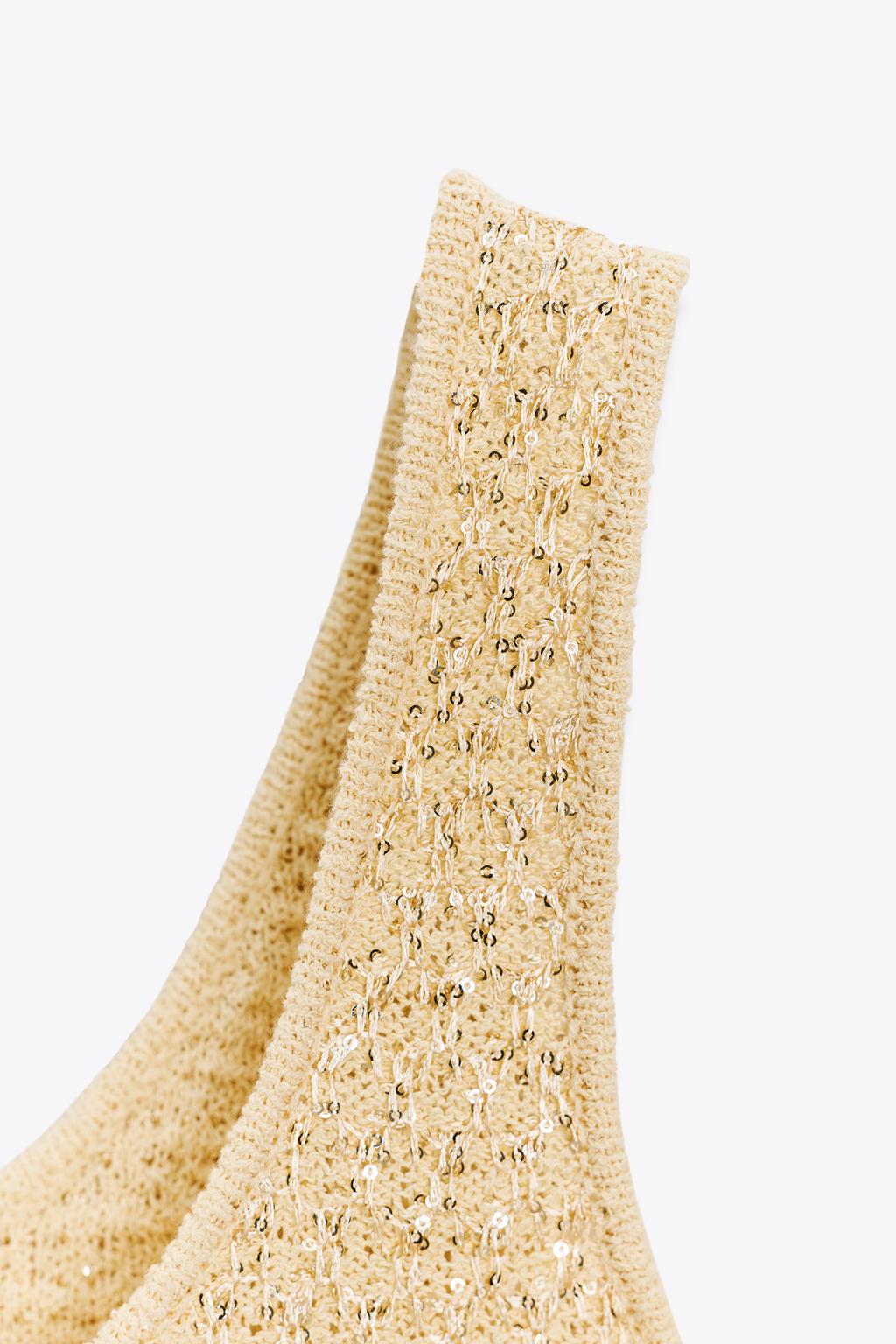 ТРИКОТАЖНЫЙ ТОП С ПАЙЕТКАМИ