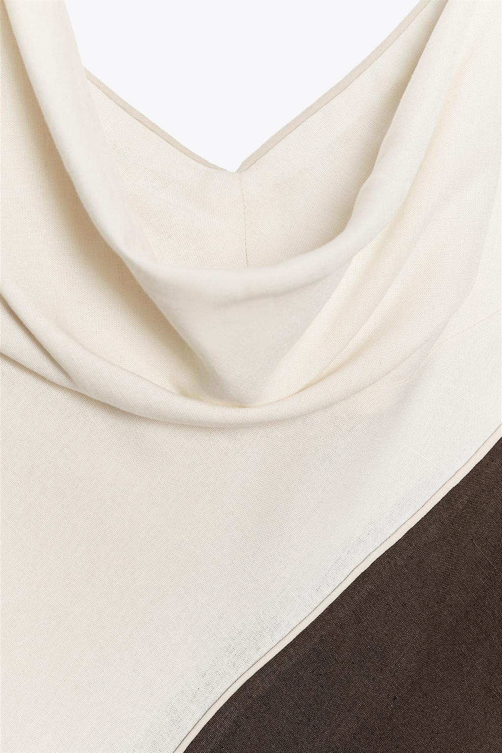 КОМБИНИРОВАННОЕ ПЛАТЬЕ-МИДИ