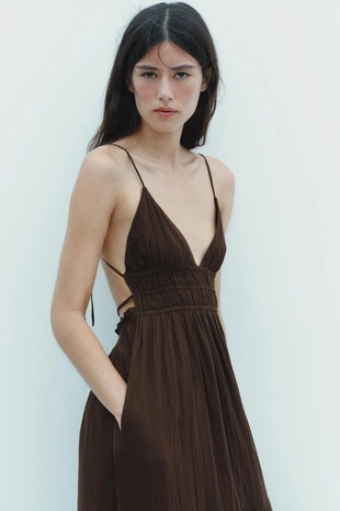 Платье миди из марли- Заказать в России