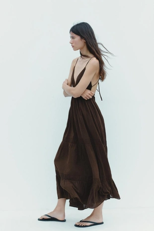 Платье миди из марли- Заказать в России