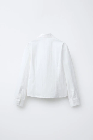 White | 3153/703/250 - Zara Рубашка из поплина в стиле конного спорта