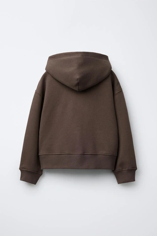 Brown | 5431/620/700 - Zara Толстовка на молнии с текстом