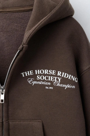 Толстовка на молнии с текстом- Заказать в России