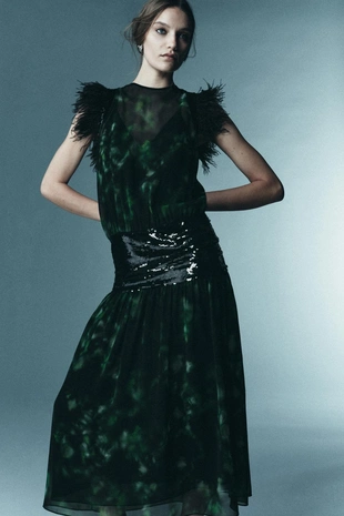 Комбинированное платье с принтом — LIMITED EDITION- Заказать в России