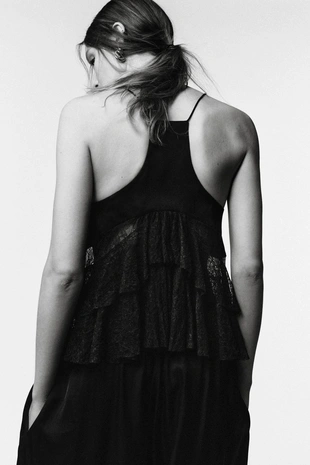 Комбинированный топ с кружевом LIMITED EDITION- Заказать в России