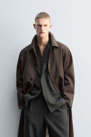 Длинный тренч с шерстью - LIMITED EDITION- Заказать в России