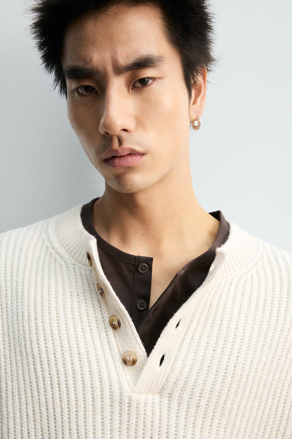 СВИТЕР С ВОРОТНИКОМ «ХЕНЛИ»