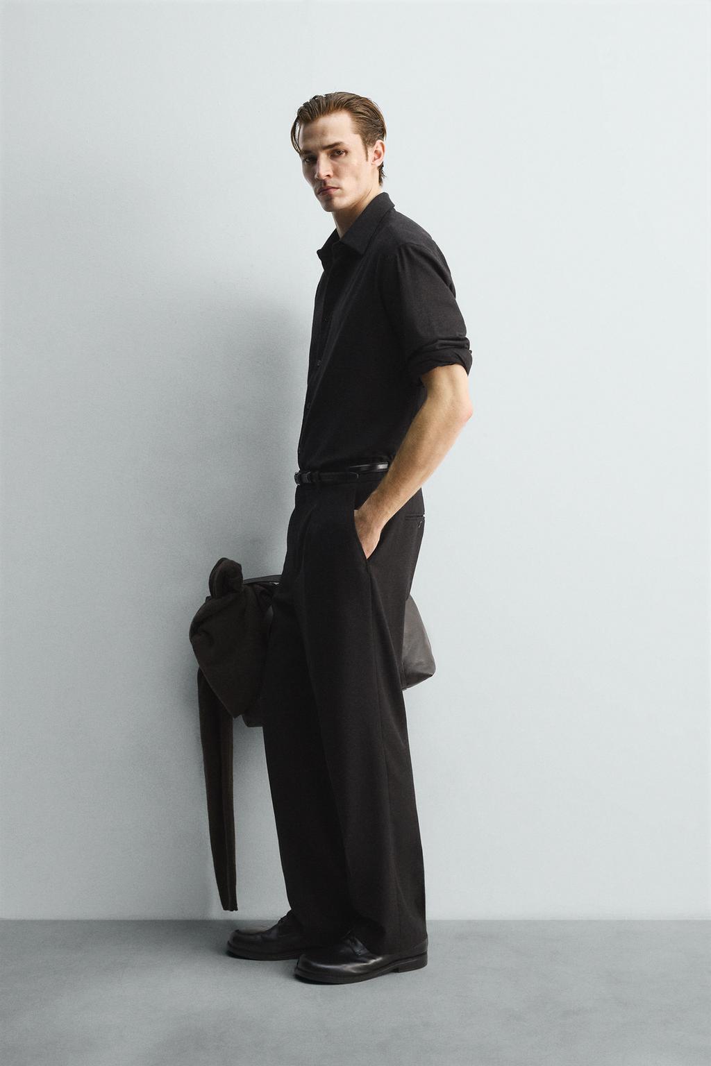 РУБАШКА СТРУЯЩЕГОСЯ ПОКРОЯ ИЗ СМЕСОВОЙ ШЕРСТИ LIMITED EDITION