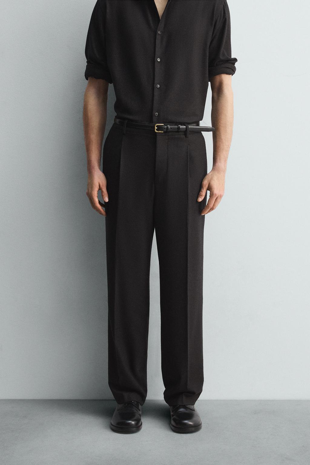 БРЮКИ ИЗ СМЕСОВОЙ ШЕРСТИ С ЗАЩИПАМИ — LIMITED EDITION