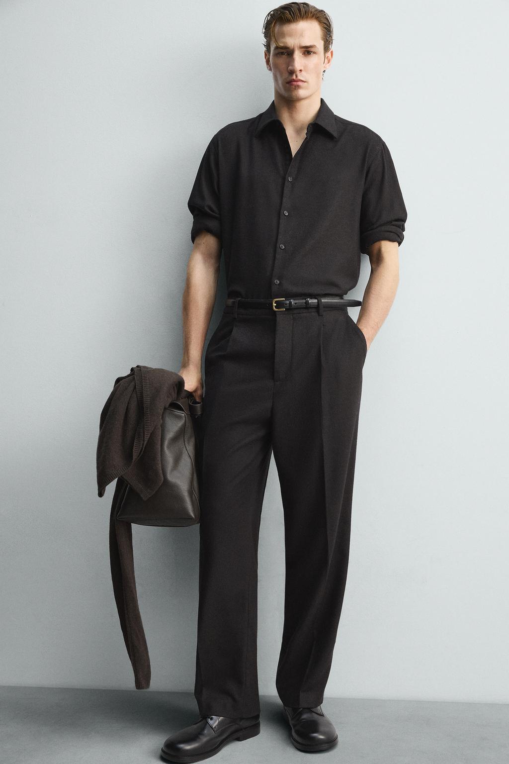 БРЮКИ ИЗ СМЕСОВОЙ ШЕРСТИ С ЗАЩИПАМИ — LIMITED EDITION