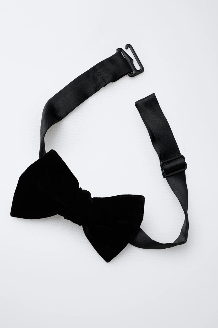 Рубашка с отстегивающимся бантом из бархата