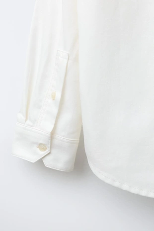 Однотонная хлопковая рубашка