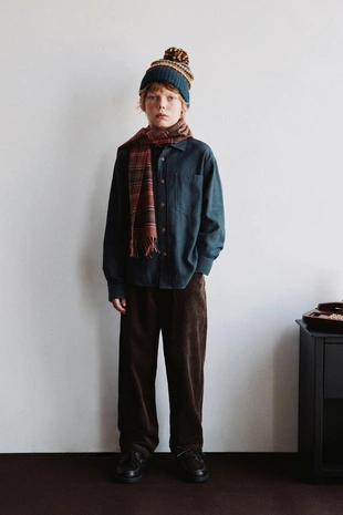 Фланелевая рубашка с карманом- Заказать в России