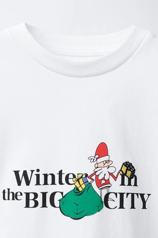 Футболка с принтом «санта-клаус»- Заказать в России