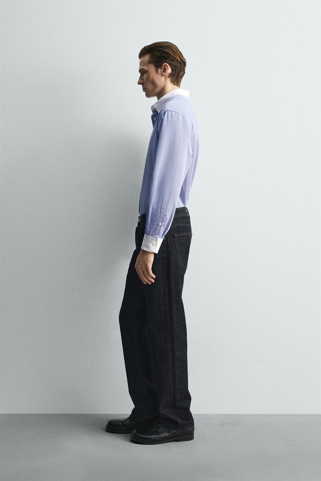 РУБАШКА В ПОЛОСКУ С КОНТРАСТНЫМИ ЭЛЕМЕНТАМИ - LIMITED EDITION