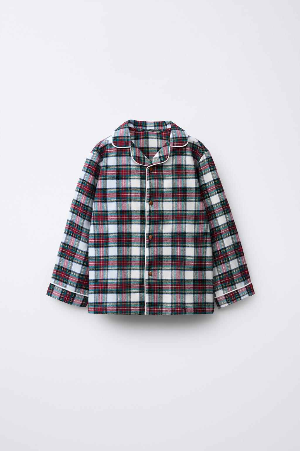 3-6 ЛЕТ/ФЛАНЕЛЕВАЯ ПИЖАМА В КЛЕТКУ