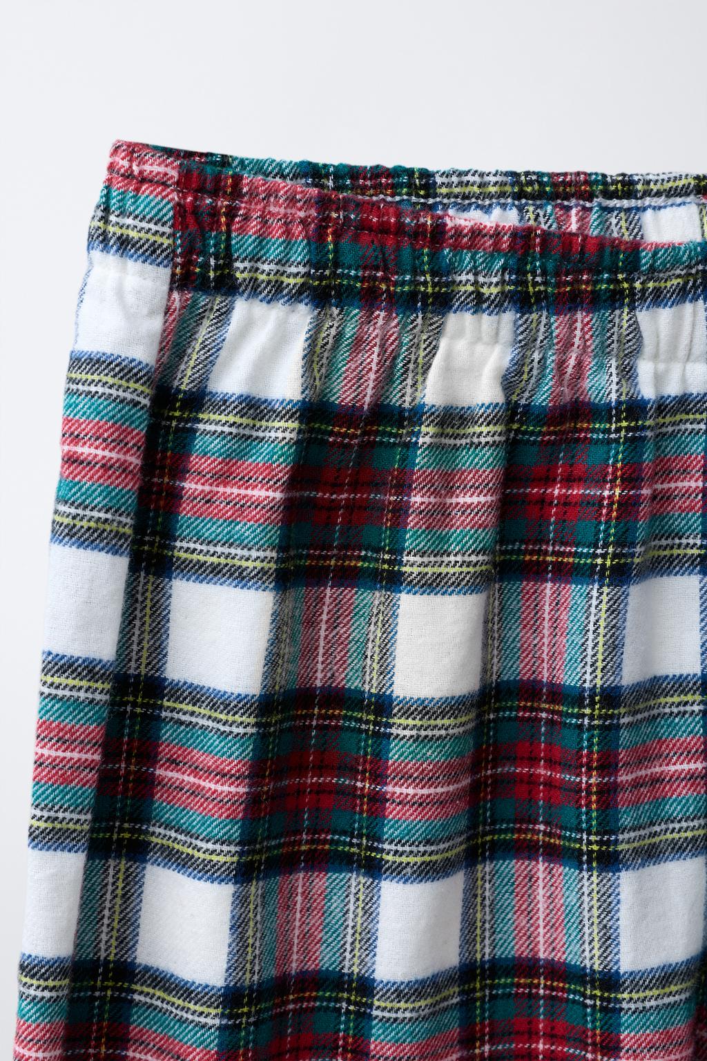 3-6 ЛЕТ/ФЛАНЕЛЕВАЯ ПИЖАМА В КЛЕТКУ