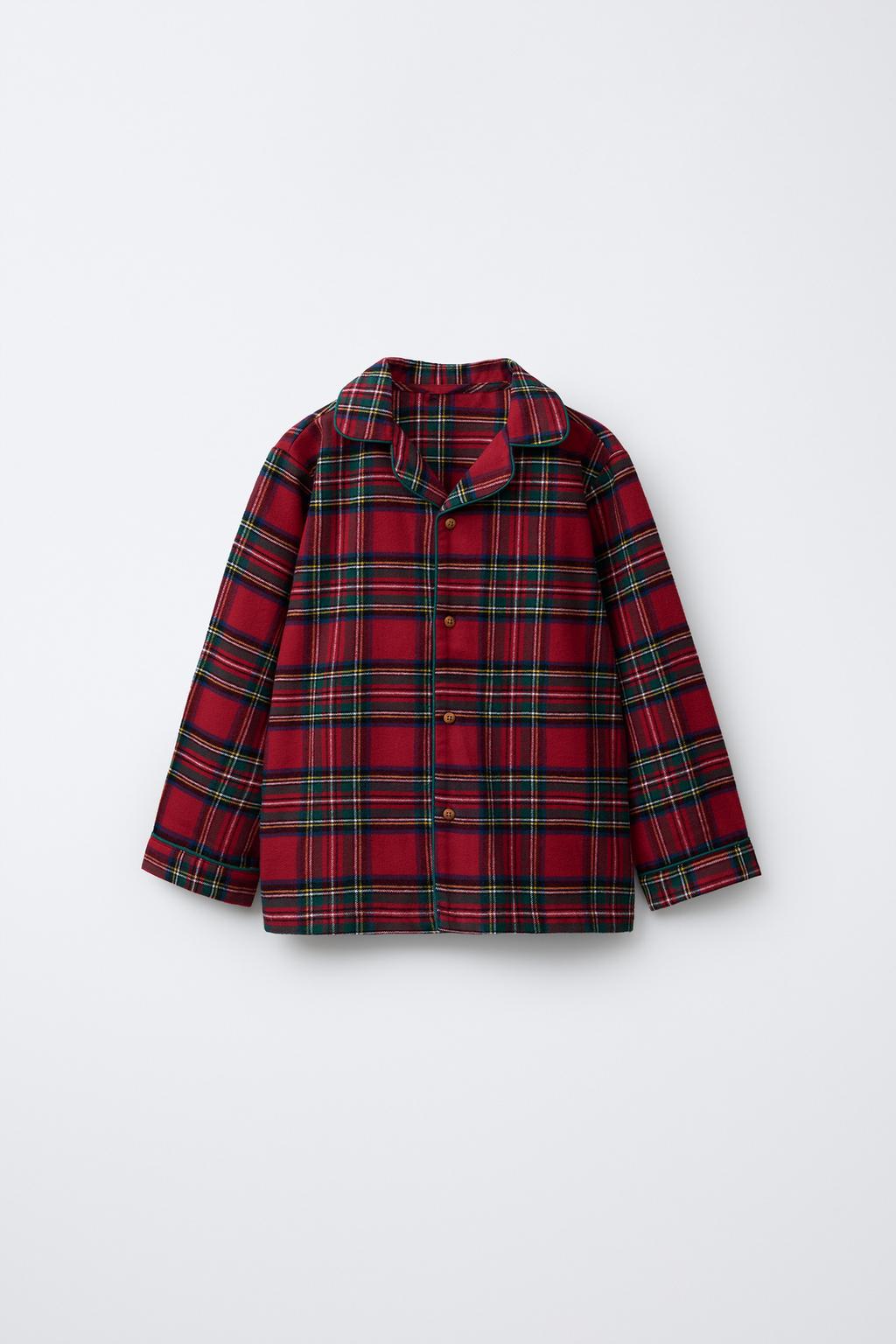 3–6 ЛЕТ/ФЛАНЕЛЕВАЯ ПИЖАМА В КЛЕТКУ