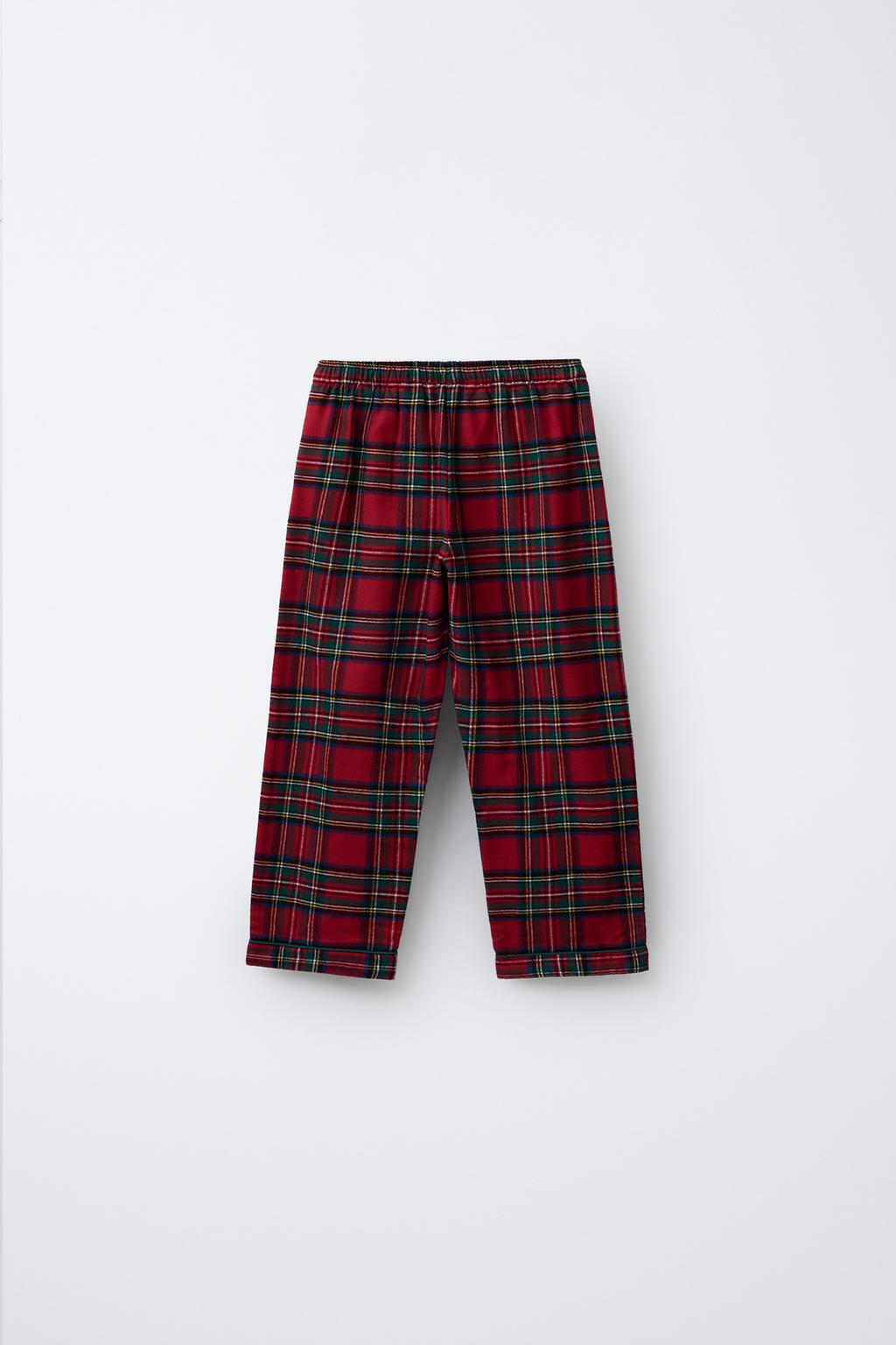 3–6 ЛЕТ/ФЛАНЕЛЕВАЯ ПИЖАМА В КЛЕТКУ