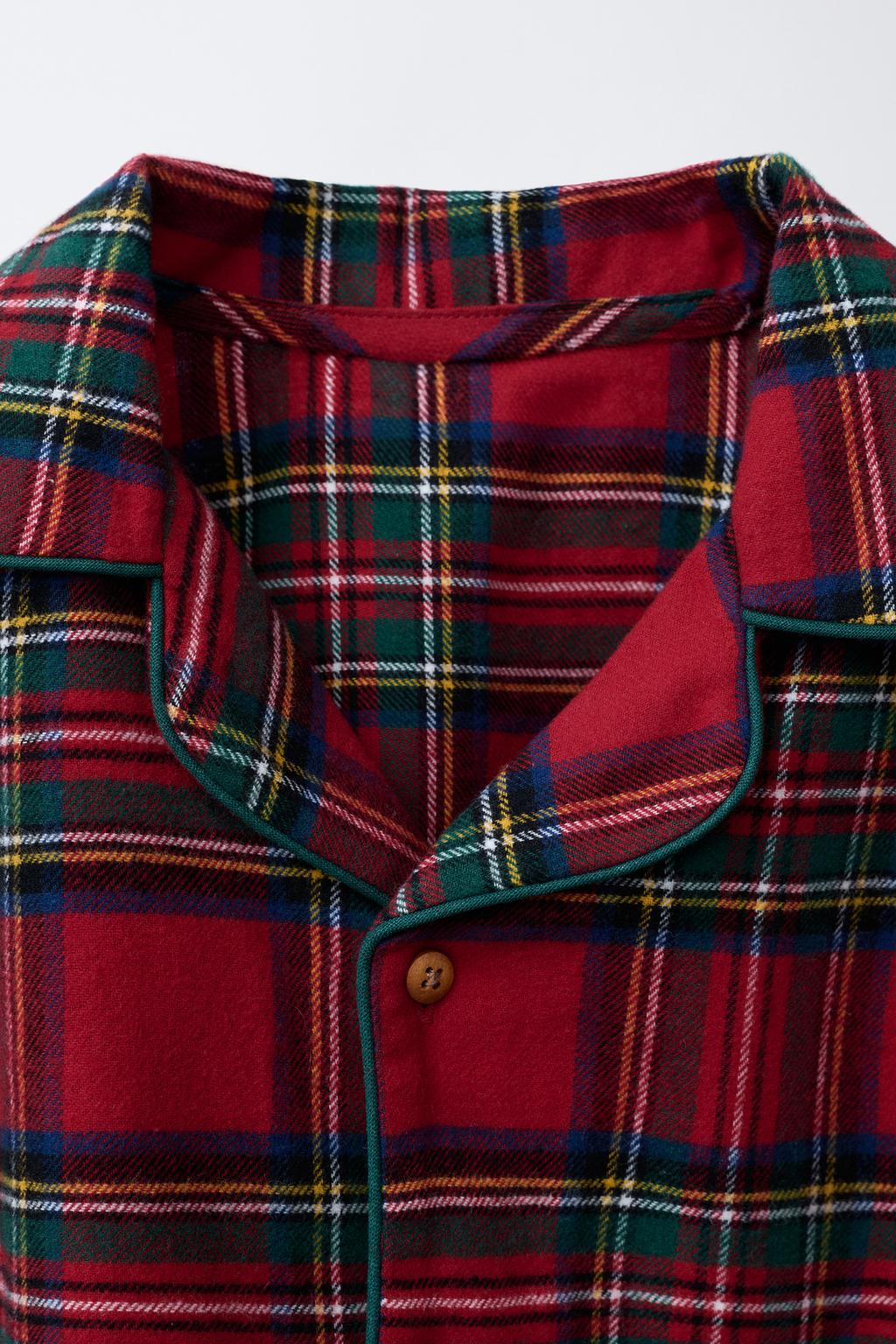 3–6 ЛЕТ/ФЛАНЕЛЕВАЯ ПИЖАМА В КЛЕТКУ