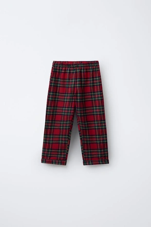 3–6 лет/фланелевая пижама в клетку