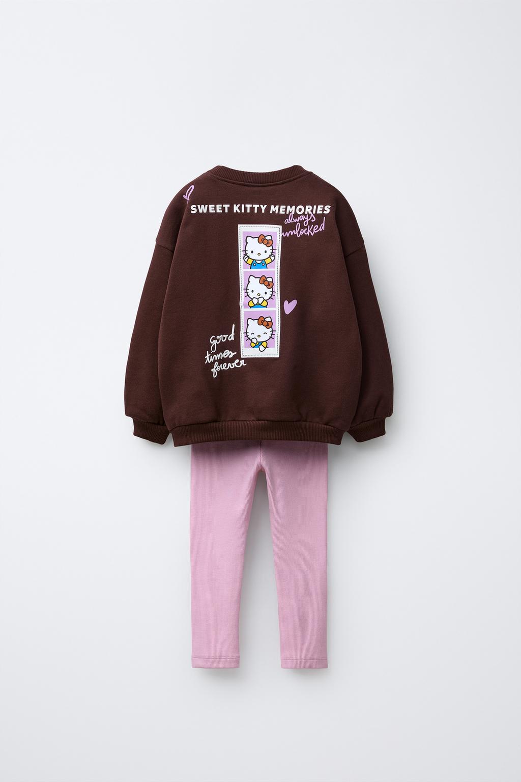 КОМПЛЕКТ ИЗ ТОЛСТОВКИ И ЛЕГГИНСОВ В РУБЧИК HELLO KITTY © SANRIO