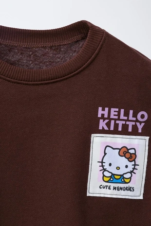 Brown | 6208/615/700 - Zara Комплект из толстовки и леггинсов в рубчик HELLO KITTY © SANRIO