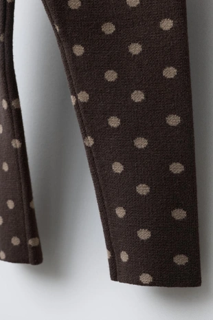 Трикотажные легинсы в горошек- Заказать в России