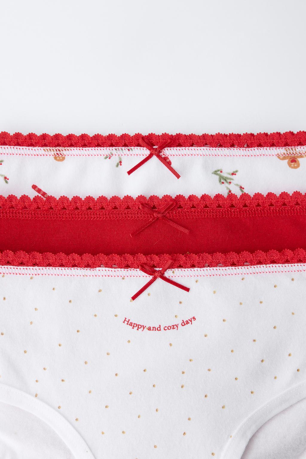 1-6 ЛЕТ/ НАБОР ИЗ ТРЕХ ТРУСОВ С ПРИНТОМ ДЕРЕВА И ПЕЧЕНЬЯ