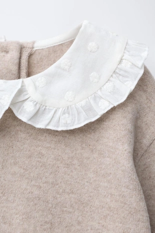 Футболка SOFT TOUCH с вышитым отложным воротником- Заказать в России