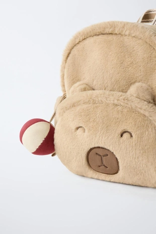 Рюкзак из искусственного меха с животным узором- Заказать в России