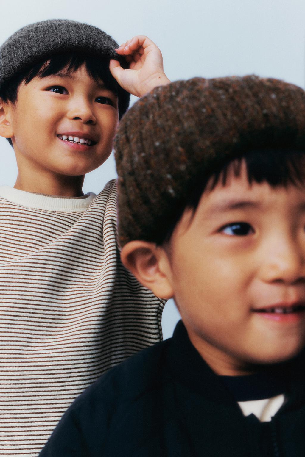 3–14 ЛЕТ / ШАПКА БИНИ С ОТДЕЛКОЙ ИЗ ШЕРСТИ