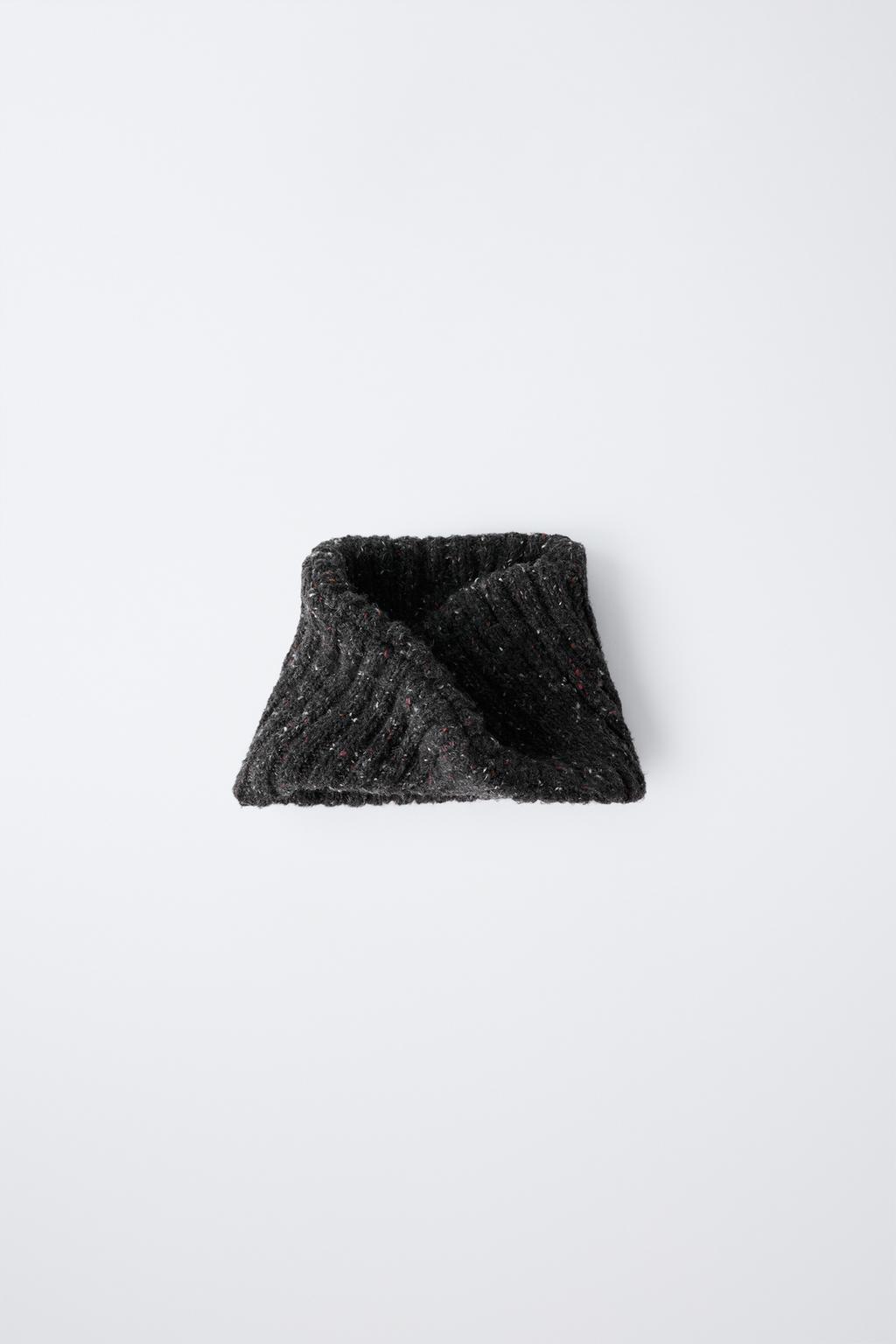 6-14 ЛЕТ/ ВЯЗАНЫЙ ВОРОТНИК С ПУГОВИЦАМИ И ШЕРСТЬЮ