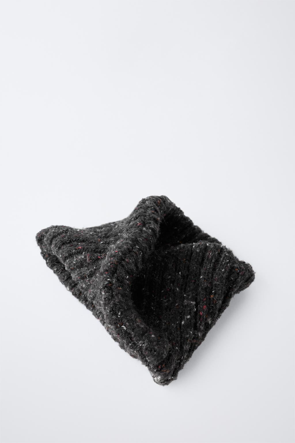 6-14 ЛЕТ/ ВЯЗАНЫЙ ВОРОТНИК С ПУГОВИЦАМИ И ШЕРСТЬЮ